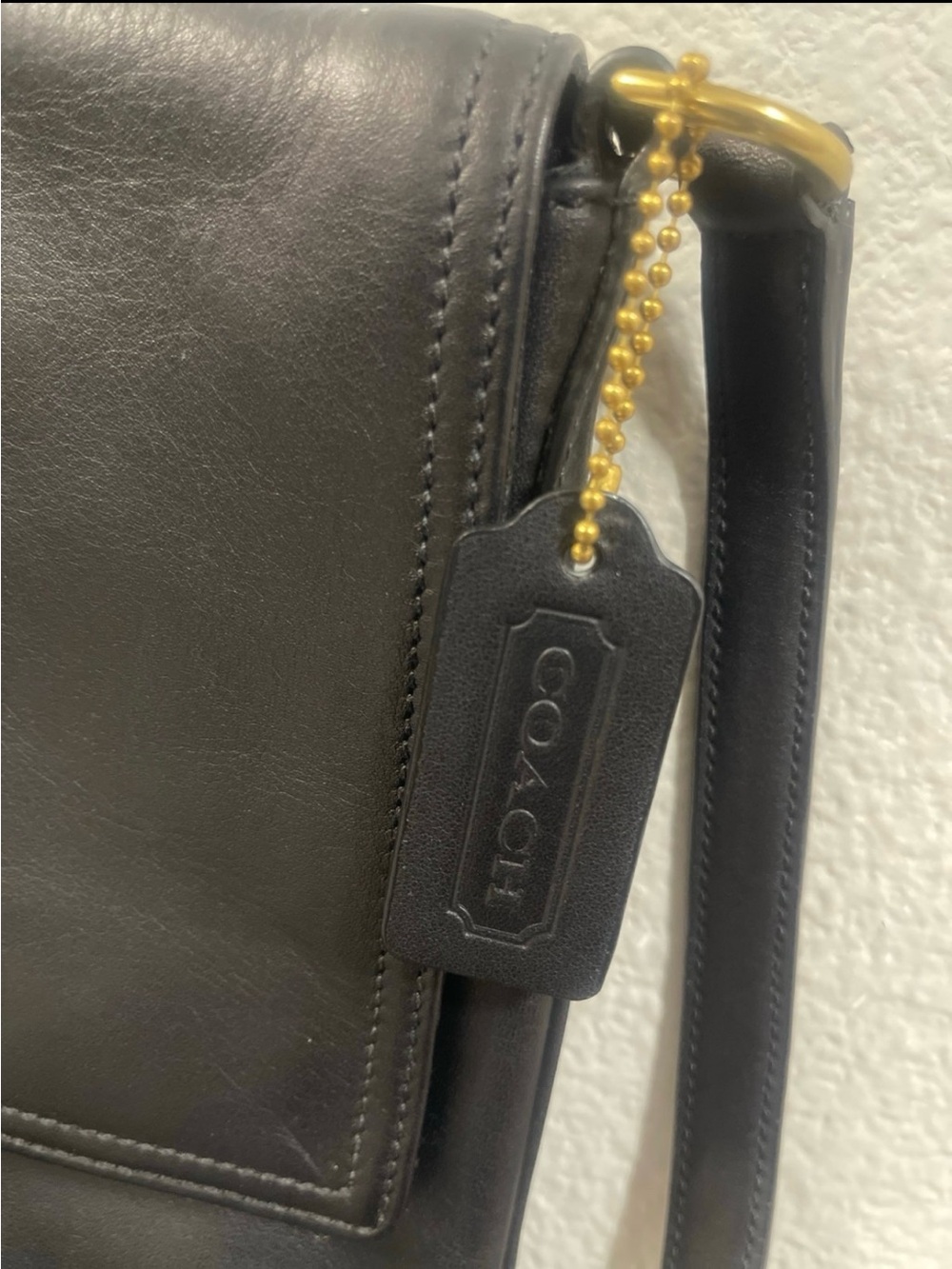 COACH vintage Legacy Slim Flap black leather crossbody 9592 - Picture 2 of 12